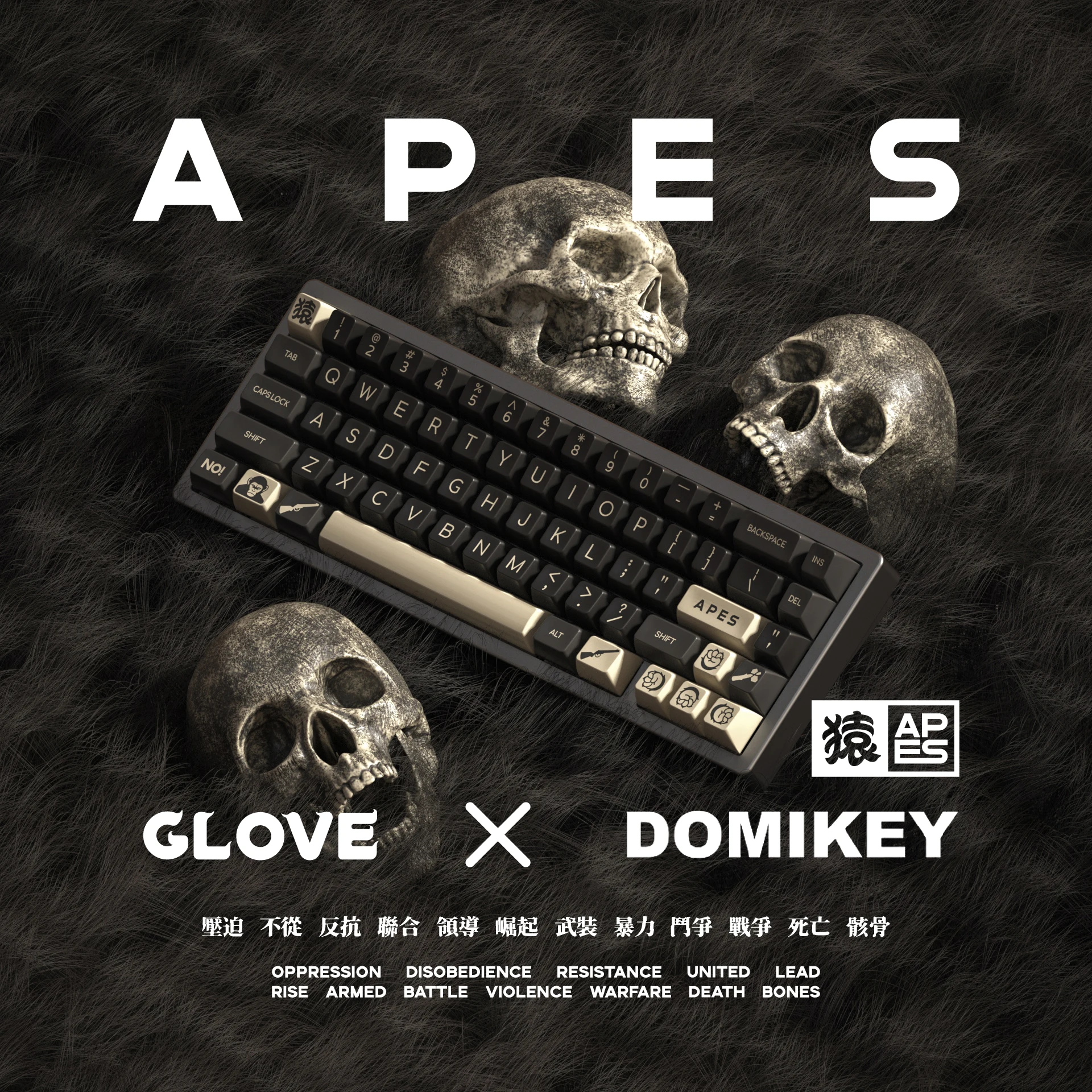 Domikey SA abs doubleshot keycap Apes Time for mx stem keyboard poker 87 104 BM60 BM65 BM68 gh60 xd64 xd68 xd87 | Компьютеры и офис
