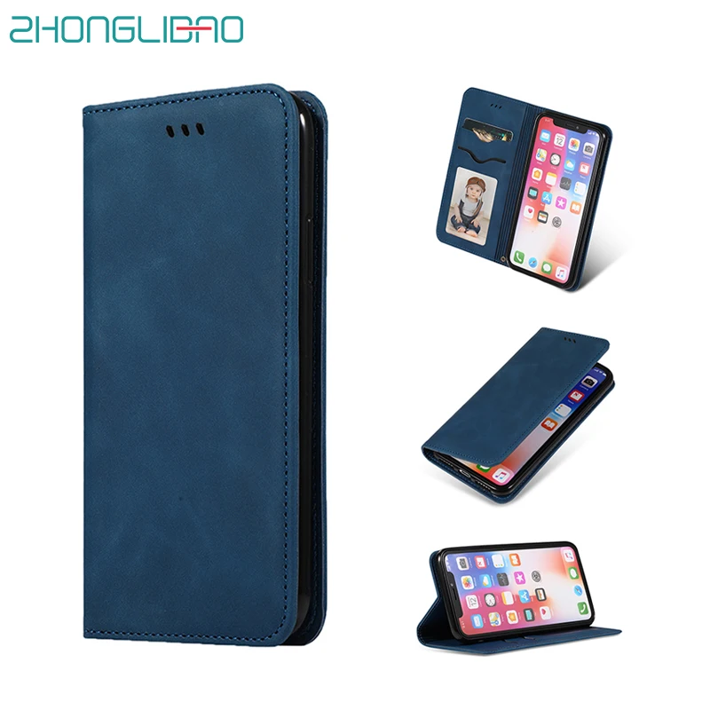 Магнитный кожаный флип-чехол для Iphone XR Xs Max Etui держатель карт кошелек подставка