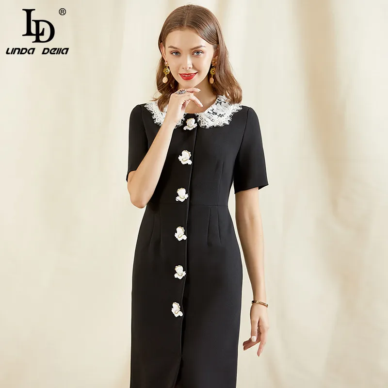 LD LINDA DELLA Fashion Runway Summer Dress Women