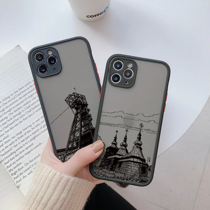 Architectural Black Lines Artistic Phone Case - Stylish Back Building Cover