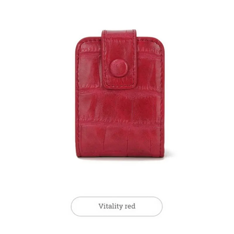 red Puimentiua косметичка для помады с зеркалом, косметичка, дорожная сумка из искусственной кожи, портативный красивый чехол, маленький чехол для хранения s - Цвет: red