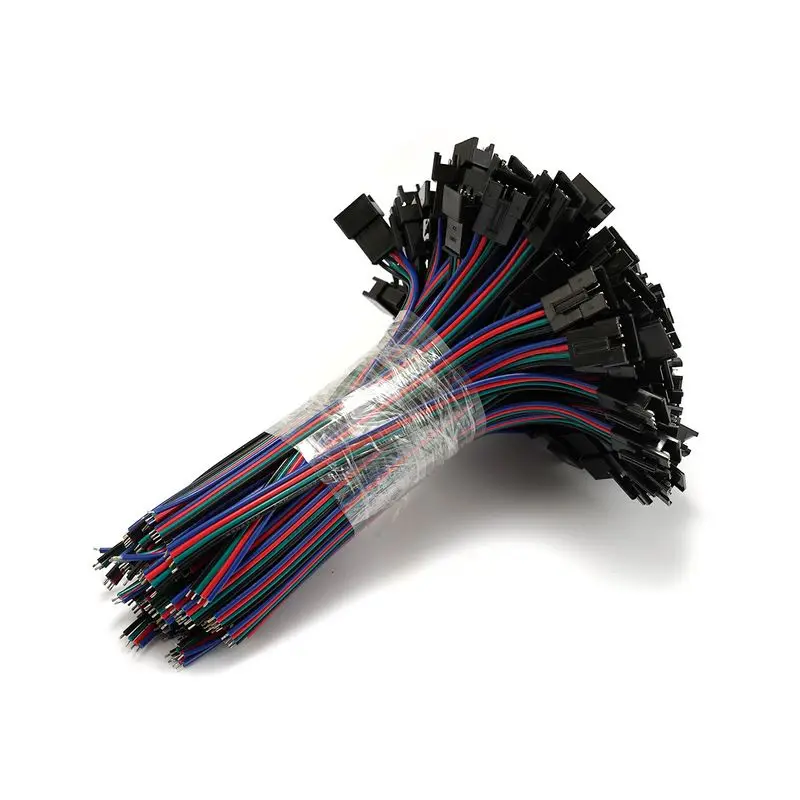 

1000pairs 22AWG 0.30mm 4 Pin SM JST Connector Cable JST Connector 4pin Wires For WS2811 WS2812 LED Strip Pixel Driver