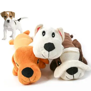 

3pcs Pet Toy Adorable Cartoon Long Plush Biting Toy Sound Toy Squeaky Toy for Dogs