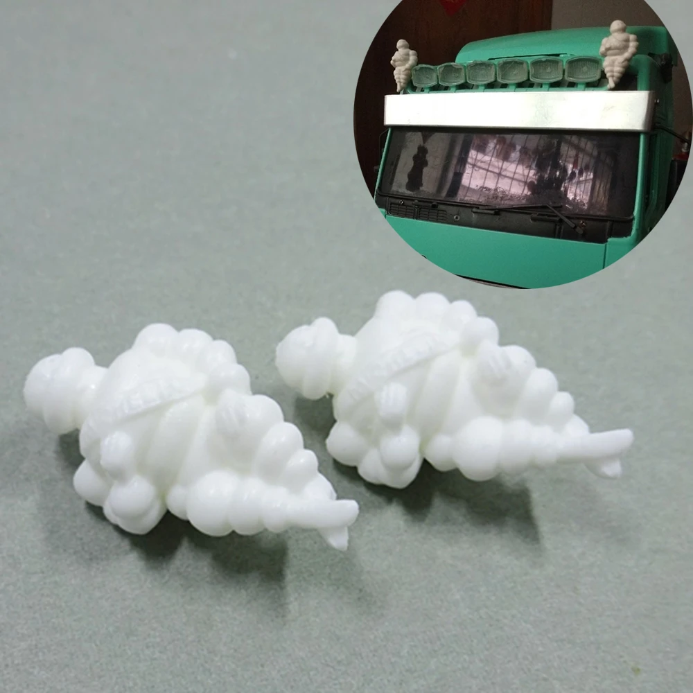 

2pcs RC Truck Michelin Doll Front Decoration For 1/14 Tamyia RC Truck Scania Actros MAN R620 3363 1851