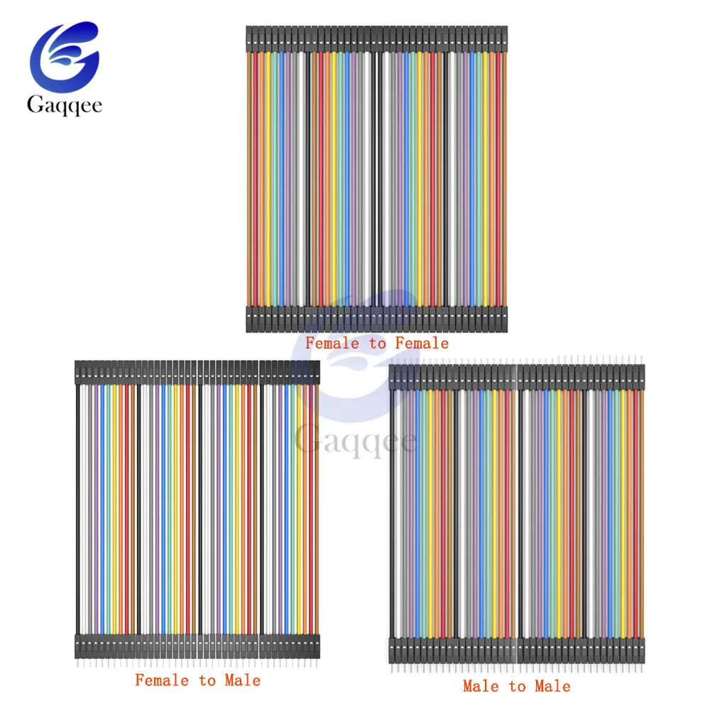 

10cm/20cm/30cm Dupont Cable Jumper Wire Ribbon dupont line Female to Male dupont line DIY KIT For Arduino 40PCS