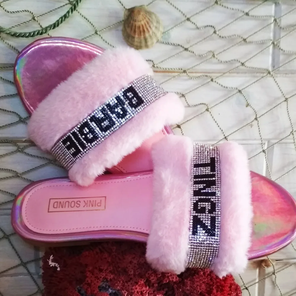 bright pink slippers