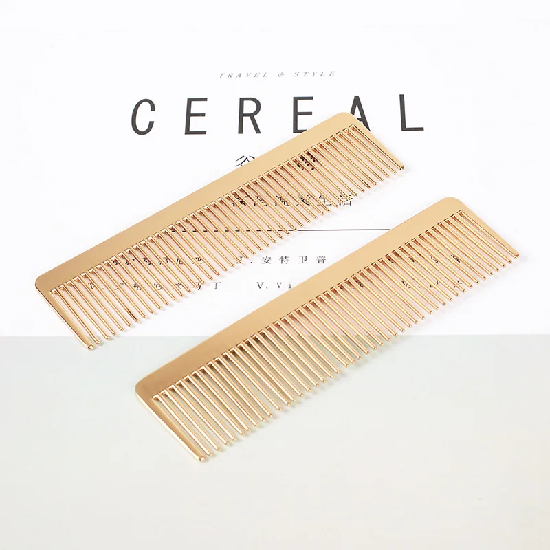 Золотая металлическая расческа для волос в скандинавском стиле ретро