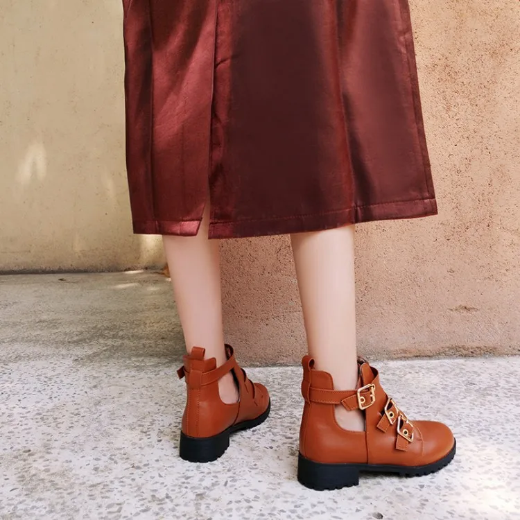 

Big Size 9 10 11-15 boots women shoes ankle boots for women ladies boots shoes woman winter Round head pure color