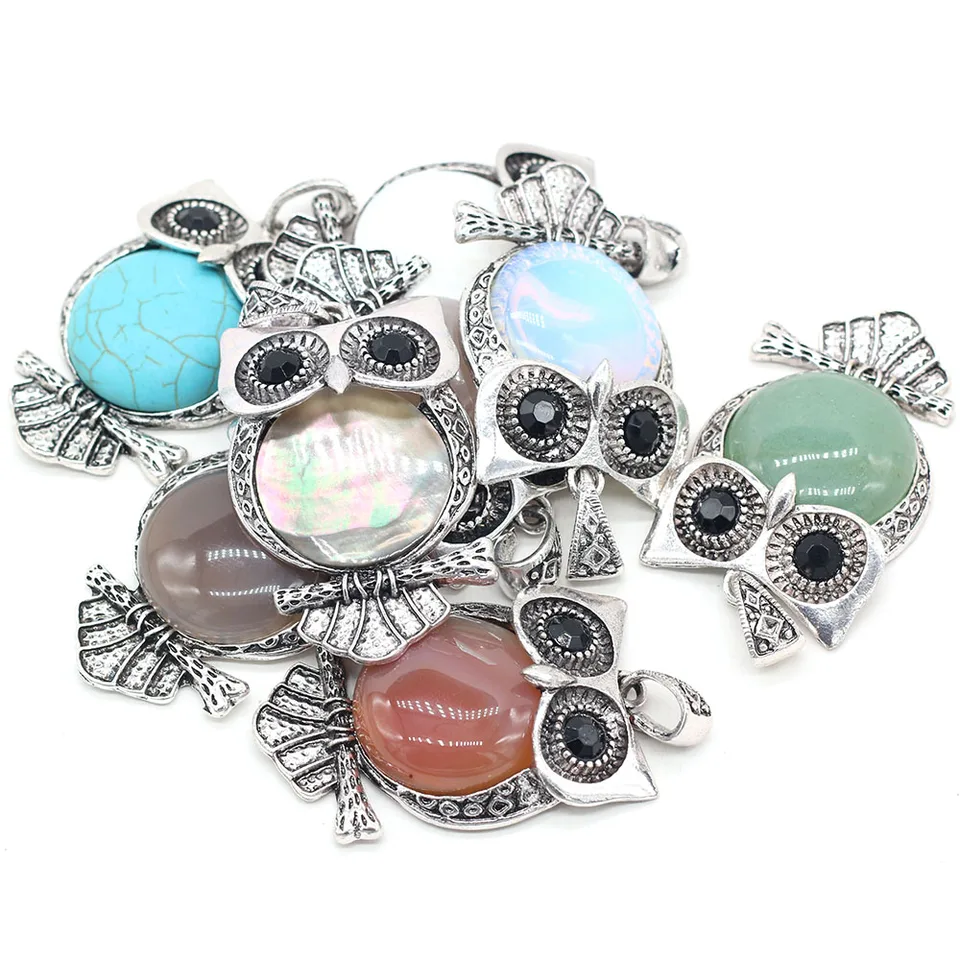 Orecchini Pendenti Gufo Multicolore Smaltati – Metallo Placcato Oro – Lunghezza 45 Mm – Regalo Originale - 4