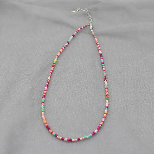 99174-0ed2ef.jpg Collier ras du cou Simple en perles de rocaille pour femmes, Collier de bohème coloré fait à la main, cadeau de bijoux