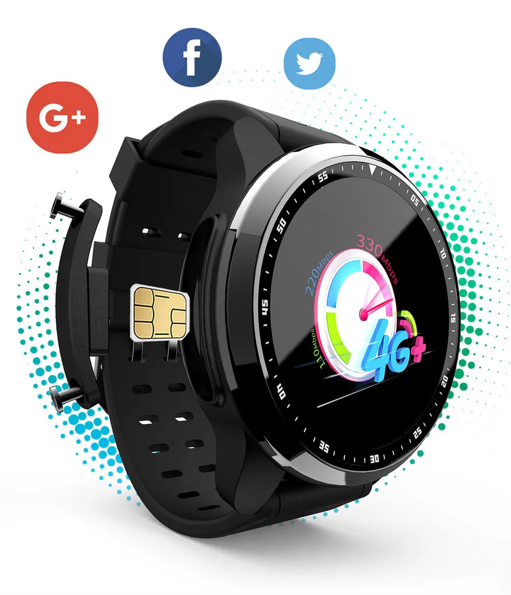 

4G Smartwatch Phone 1.3 Inch Android 6.0 MTK 6737 Sports Fitness Exercise Bracelet 1.2GHz 1GB RAM 16GB ROM 620mAh Smart Watch