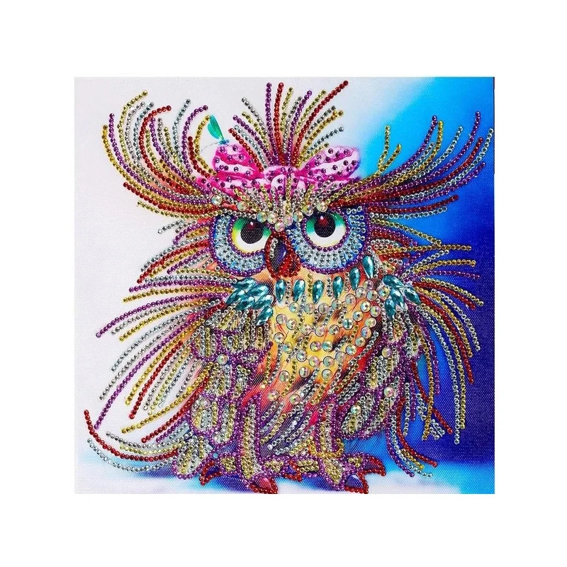 

GATYZTORY Animal Diamond Embroidery Needlework 5D DIY Diamond Painting Owl Full Square Rhinestones Mosaic Home Decoration