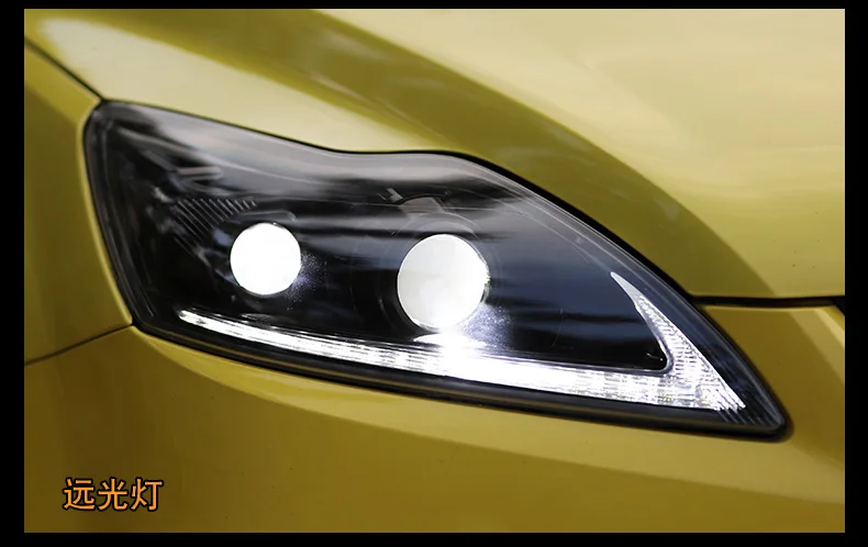 Головной фонарь для автомобиля Ford Focus 2009-2011 Focus MK2, головной светильник s, противотуманный светильник s, дневной ходовой светильник DRL H7 светодиодный Биксеноновая лампа, автомобильные аксессуары