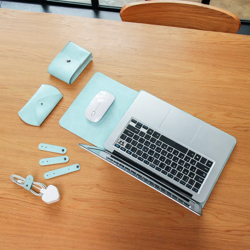 Водонепроницаемый ноутбук рукав 11,6 12 13,3 15 15,4 дюймов PU кожа Сумка для ноутбука мышь мягкая сумка чехол для Macbook Air Pro 11 12 13 15