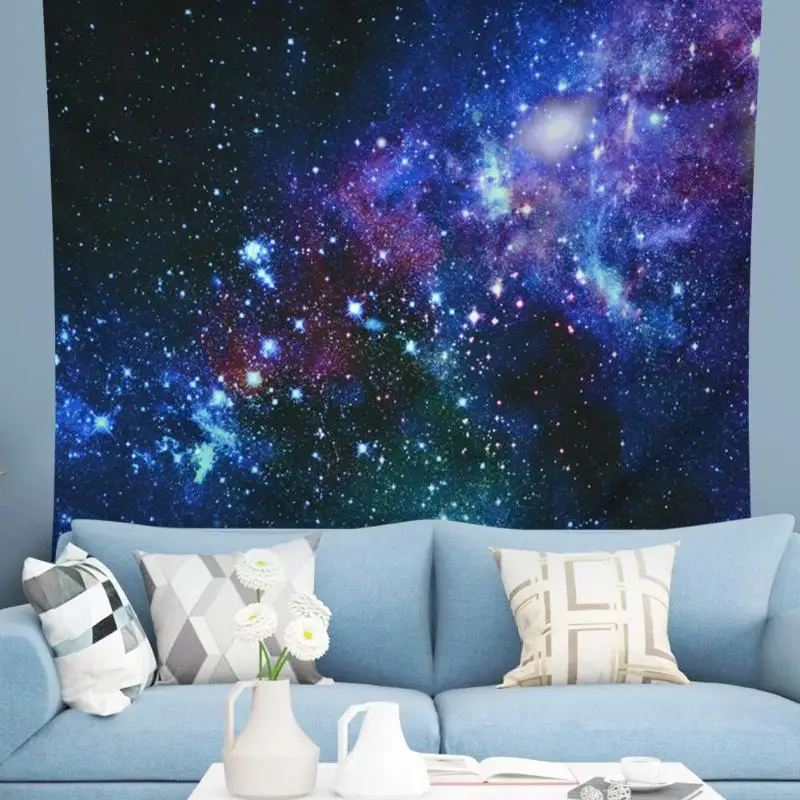 

Starry Sky Print Polyester Tapestry Wall Hanging Carpet Yoga Mat Comfortable Trend Home Art Decor Spring/Summer/Autumn/Winter