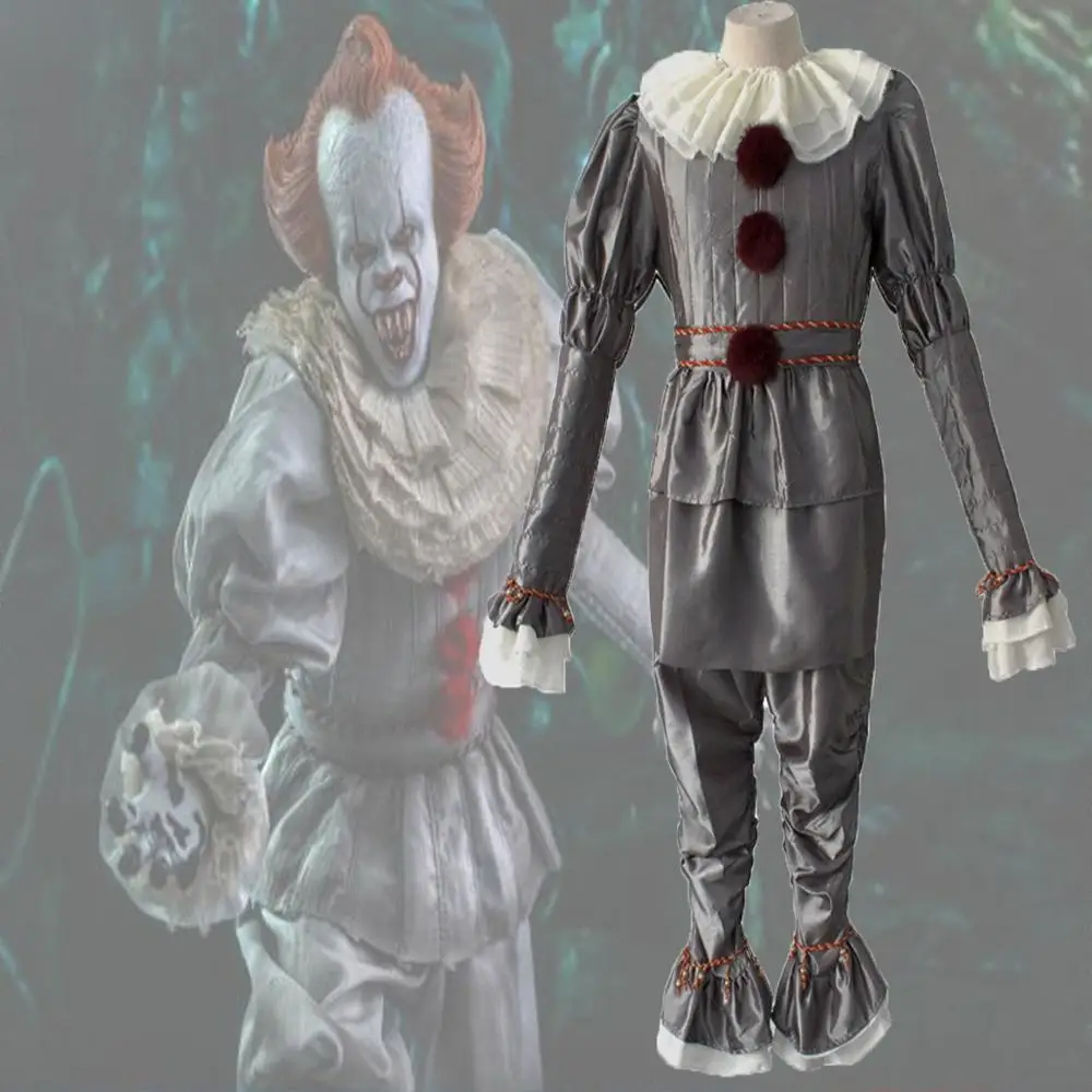 Новинка года; костюм Джокера пеннивайза для костюмированной вечеринки; комплект одежды на Хэллоуин