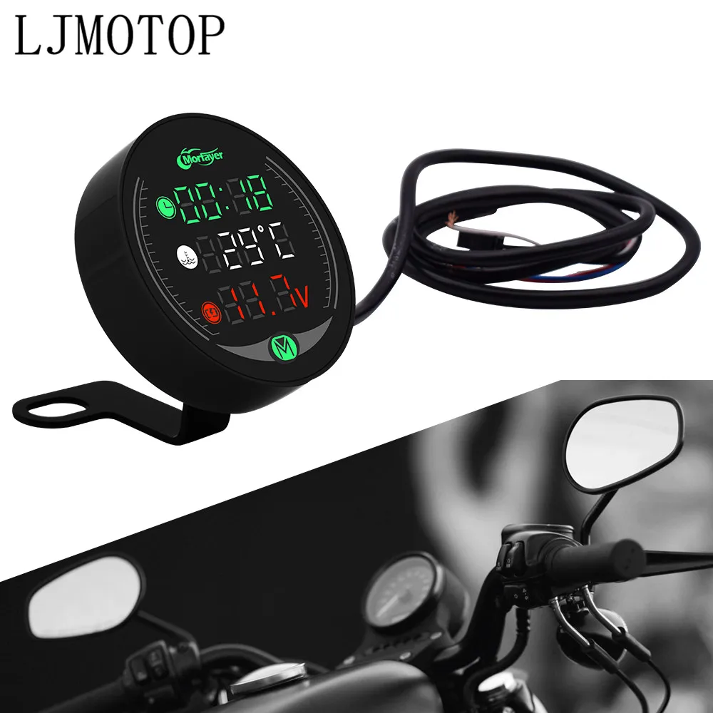 

4-in-1 Motorcycle Meter Time/Water Temperature/Voltage/USB Display Table For Suzuki GSXR400 GT250 GT550 RG500 RGV250 VS800 VZ800