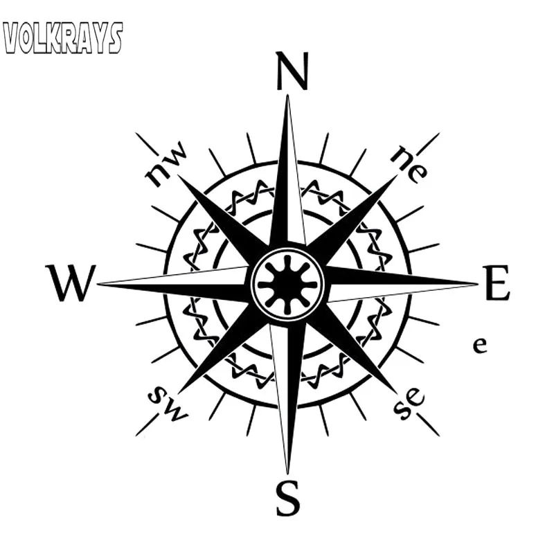 Volkrays индивидуальная Автомобильная наклейка Nswe компас ветер Роза бардиан