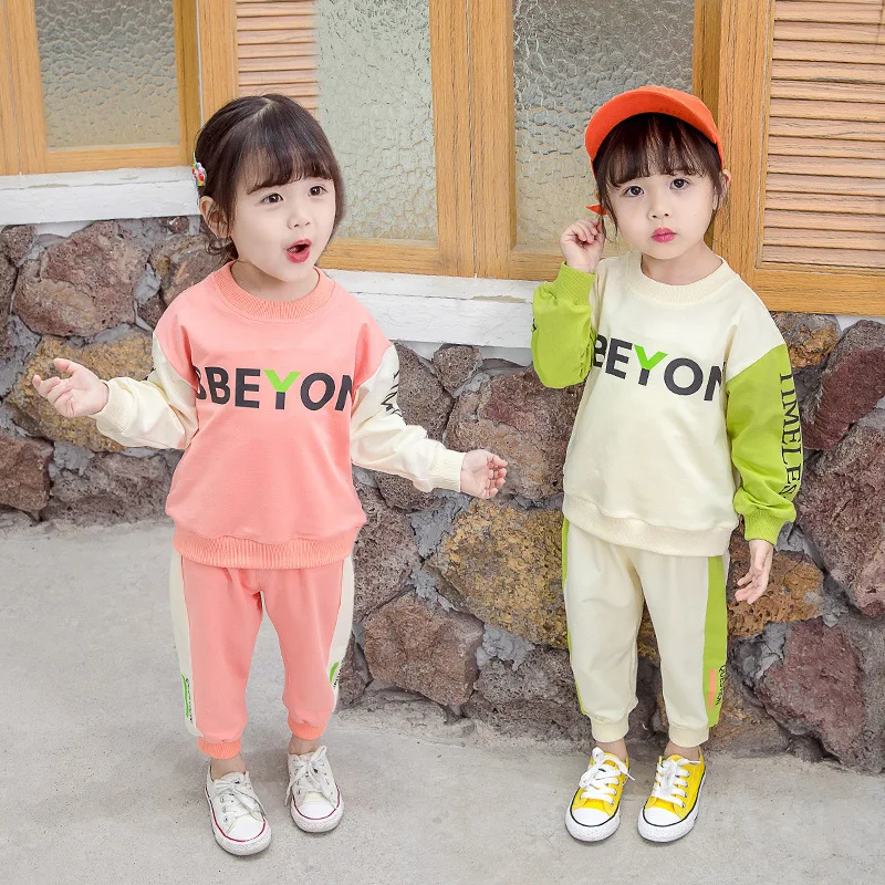 

2020 CHILDREN'S Suit CHILDREN'S Clothes Spring Childrenswear Girls Spring Clothing New Style Baby Sports Two-Piece Set