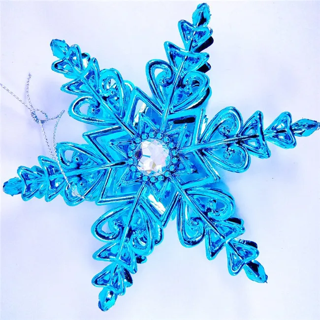 BT(2pcs) 12,5 см DIY Пластиковые серебряные поддельные снежинки для дома Рождество год дерево подвески орнамент Замороженные вечерние свадебные украшения - Цвет: BT(2pcs)