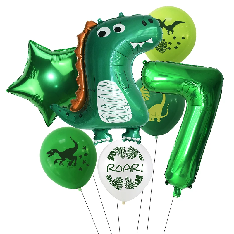 Dinosaur Party Balloon Dinosaur Birthday Party Foil Number Balloons Kids Wild Animal Jungle Birthday Party Decorations Globos