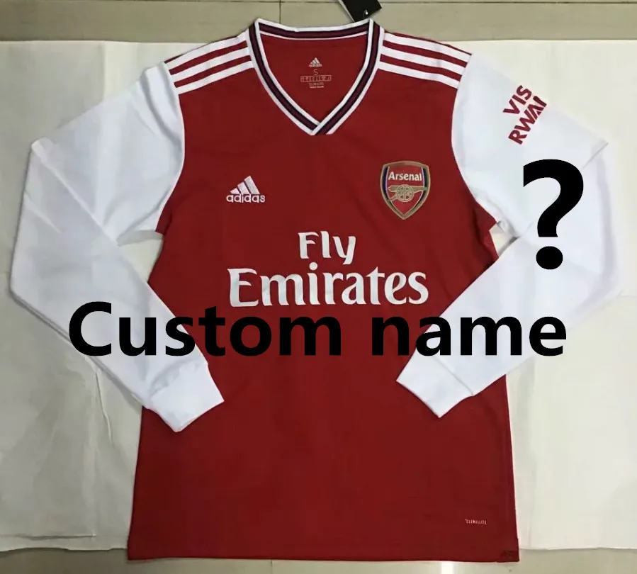 Футбольная рубашка с длинным рукавом,, Arsenal, 19/20 OZIL, домашняя красная футбольная майка, желтая, LACAZETTE AUBAMEYANG RAMSEY, футбольная рубашка - Цвет: shirt