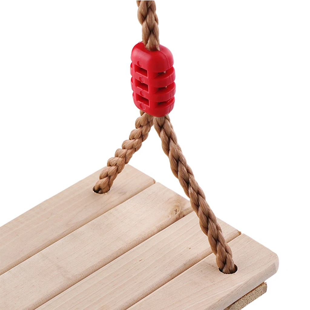 100KG Adjustable Rope Wooden Flat Swing Seat Garden & Patio Hanging Swinget Children Summer Outdoor Sports Game Toy