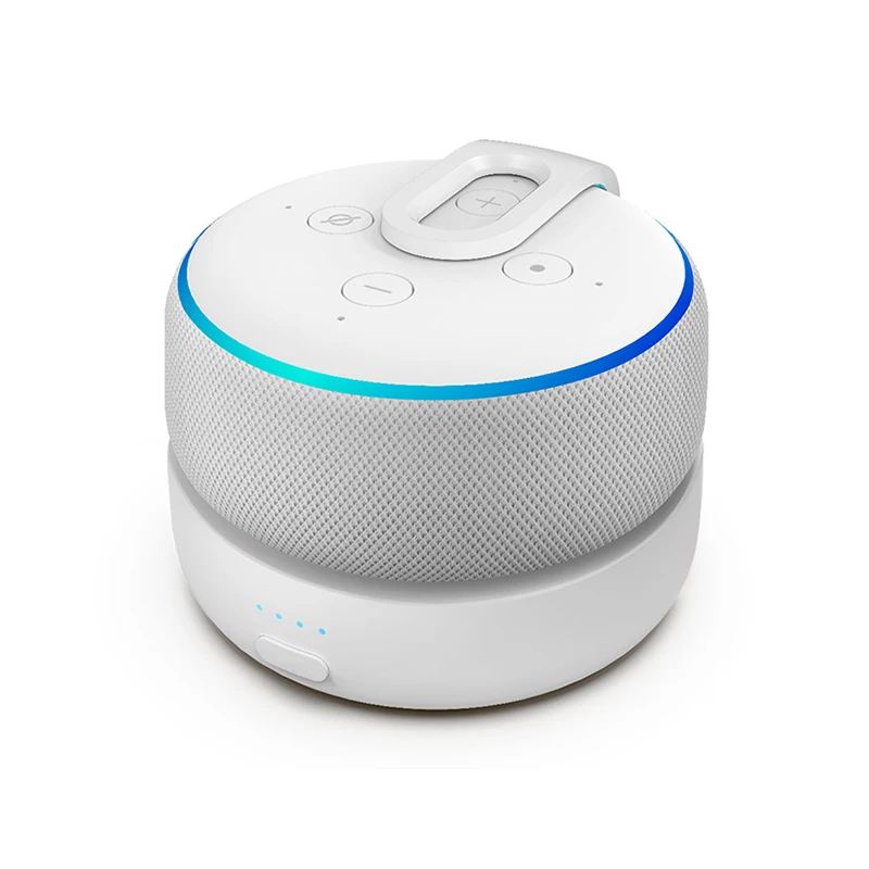Белый Чехол для аккумулятора GGMM D3 для Amazon Echo Dot(3rd Gen) зарядная док-станция для Echo Alexa динамик с перезаряжаемой 8 часов воспроизведения - Цвет: Белый