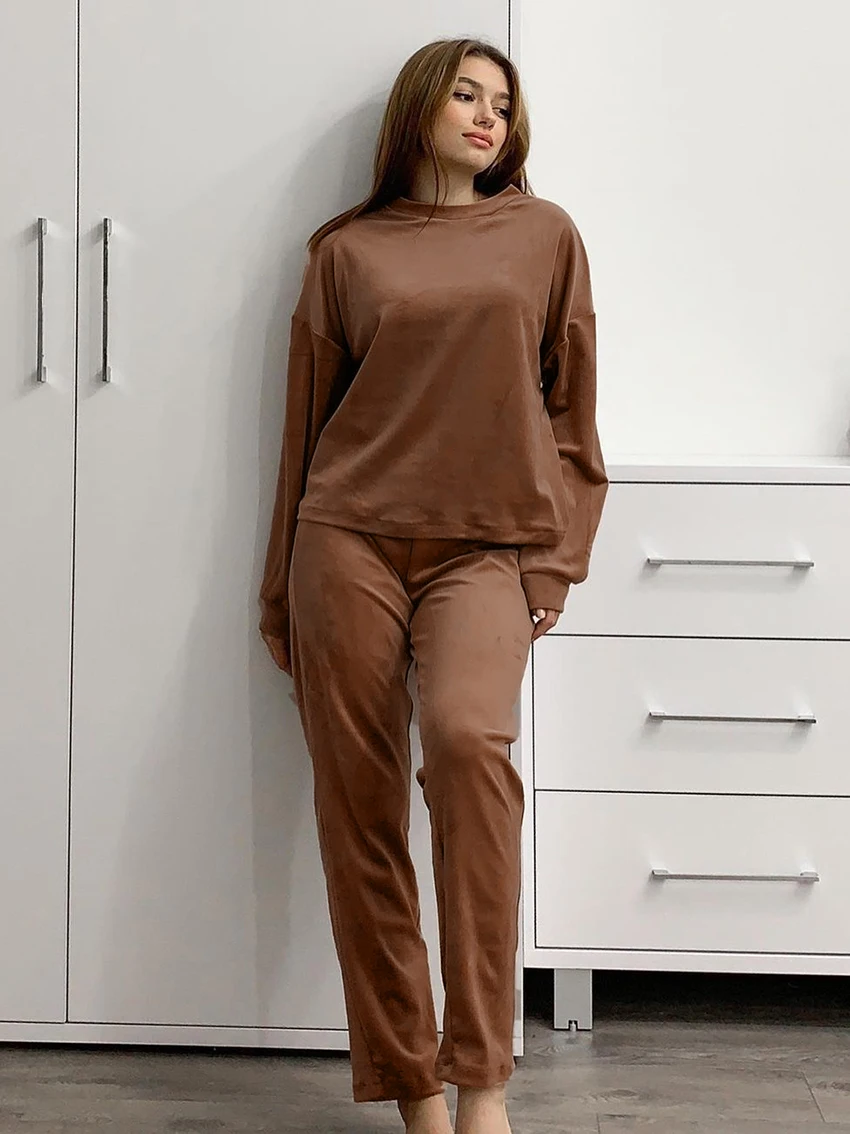 Waliicorners Nightwear Set Long Sleeves Autumn Trouser Suits Sleeve Women Pajama Sets 11 Hae64c3ddf9b243058bf7b5d7c0f849a27