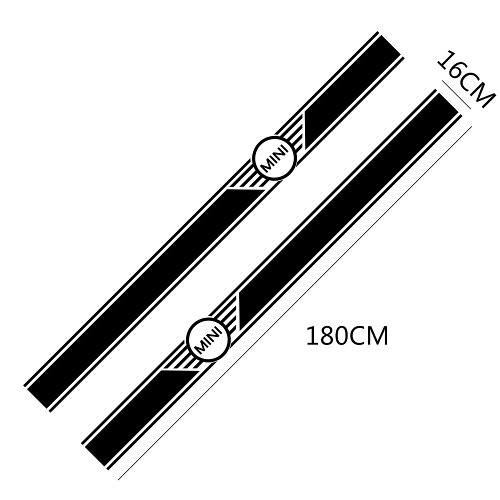 2 шт. автомобиль длинной стороне Стикеры для Mini Cooper R56 R57 R58 R50 R52 R53 R59 R61 Countryman R60 F60 F55 F56 F54 тюнинг автомобильные аксессуары