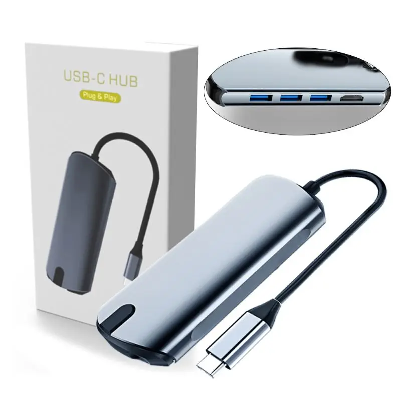 

5-in-1 USB Hub Type C to HDMI USB 3.0 Power Adapter Usb C Splitter HUB Adapter