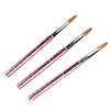 ANGNYA 1 Pcs Acrylic Nail Art Brush Kolinsky Sable Hair Brush Manicure Powder Crystal Handle Pro Nail Drawing Pen Nail Art Tools 5