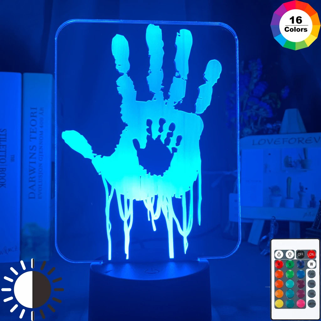 Светодиодный ночной Светильник для детской комнаты с изображением героев видеоигры «Death Stranding» и ручными принтами, классный подарок для детей-геймеров, ночной Светильник Usb, настольная лампа