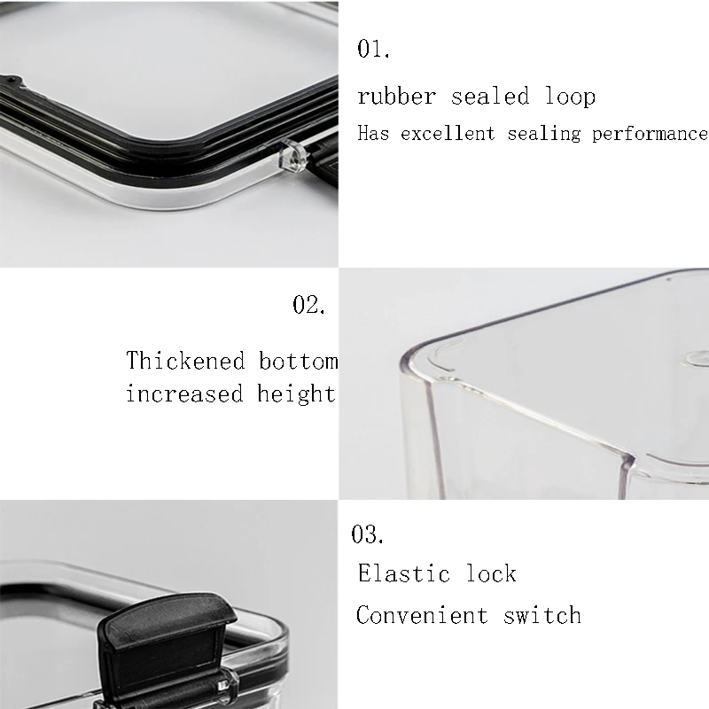 Food Storage Container Refrigerator Noodle Box Granary Transparent Sealed Can With Lid Storage Bottle Kitchen Snack Box