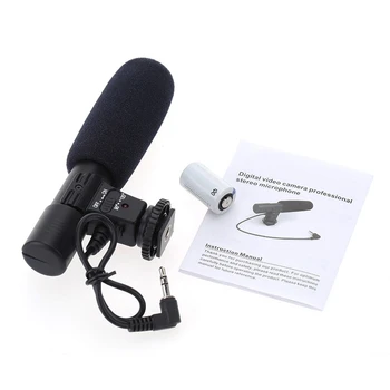 

3.5mm Professional Stereo Camera Microphone VLOG Photography Digital Video Recording Microphone for Nikon DSLR Camera