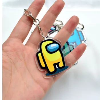 

Among Us 1pcs Hot Games Among Us Keychain Acrylic Colourful Gift Keychains for Car Keys Decoration Accessories key chain 2021