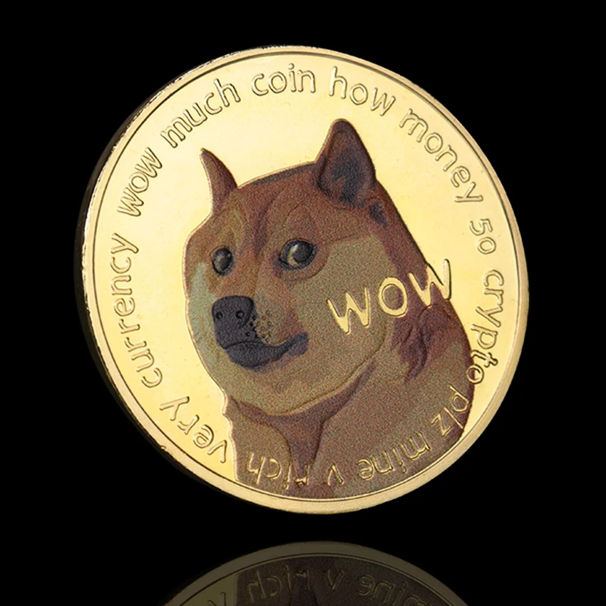 

Копия памятных монет Dogecoin, подарок Wow Dog, рисунок, искусственные украшения для рабочего стола