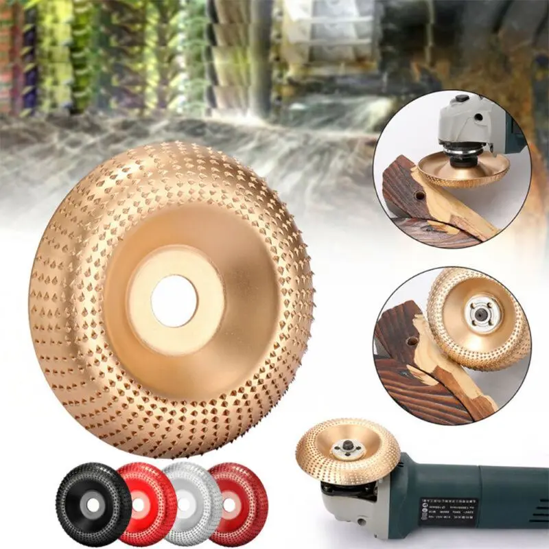 

Wood Grinding Wheel Engraving Rotary Shaping Tool Round Spinner Wheel 100x16mm for Angle Grinder Accessories