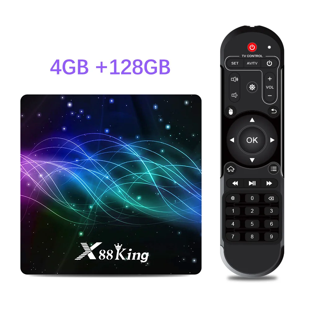 4G 128G Colorful 4GB 128G X88 King Amlogic S922X ТВ приставка Android 9,0 Поддержка двойной Wifi BT5.0 1000M 4K 60fps USB3.0 Google Play Netflix Youtube 4K - Цвет: 4G 128G Colorful