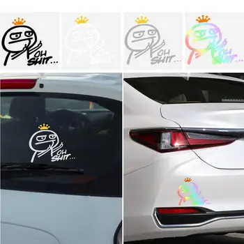 

135mm X 120mm Car Stickers OH SHIT! Waterproof Car Window Stickers Reflective Waterproof Stickers Auto Tuning Styling Vinyls