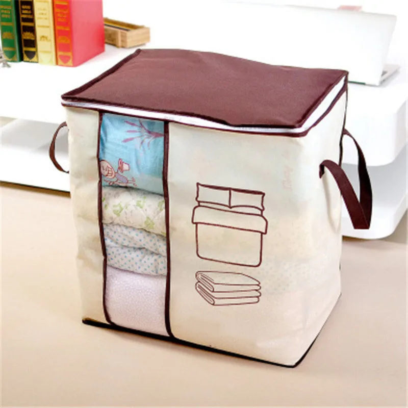

Large Capacity Portable Clothes Storage Bag Wardrobe Closet Organizer Quilt Bag Storage for Quilt Blanket Bedding Clothing Bag