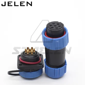

SP21 IP68 waterproof connector female plug & male socket 7 pin panel Mount wire cable connector