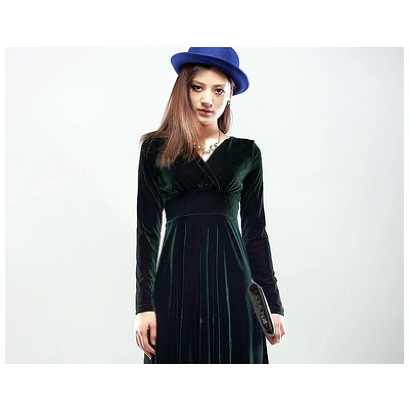 Vestidos mujer, новинка, De Festa, одежда размера плюс, платье с длинным рукавом, с высокой талией, платья для банкета, вечерние, S60