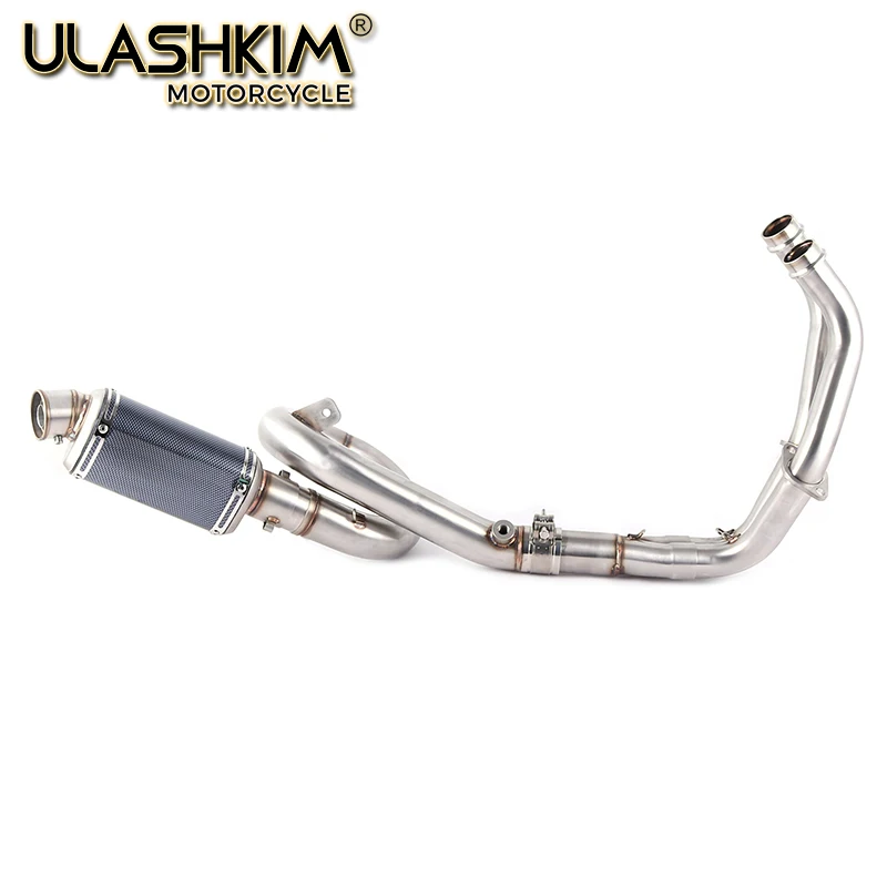 Для Yamaha FZ-07 MT-07 FZ07 MT07- XSR700- мотоцикл Выхлопная передняя Труба глушитель полная система слипоны - Цвет: same photo