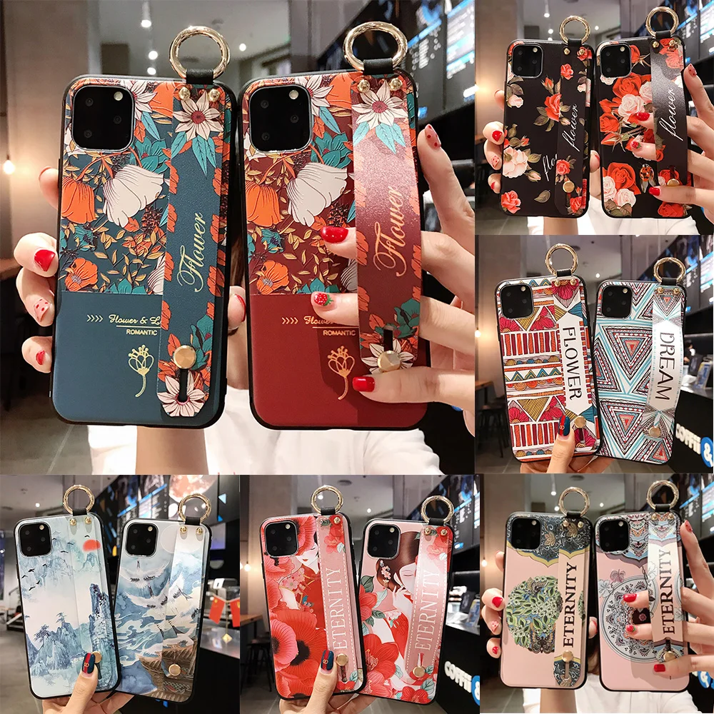 Ремешок на запястье Мягкий силиконовый чехол для Huawei P40 P20 Lite P30 Pro Y9 Prime 2019 милый