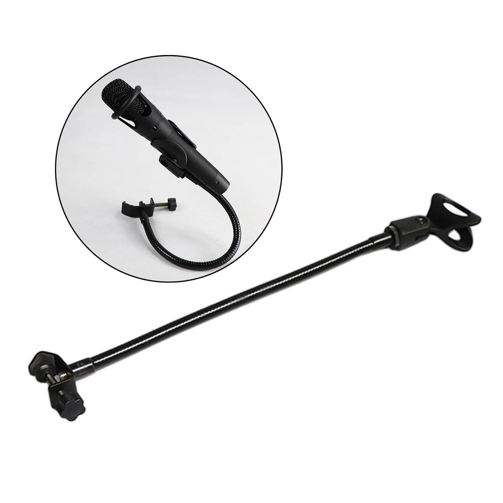 Flexible Gooseneck Microphone Stand with Desk Clamp for Radio Broadcasting Studio, Live Broadcast Equipment, TV Stations