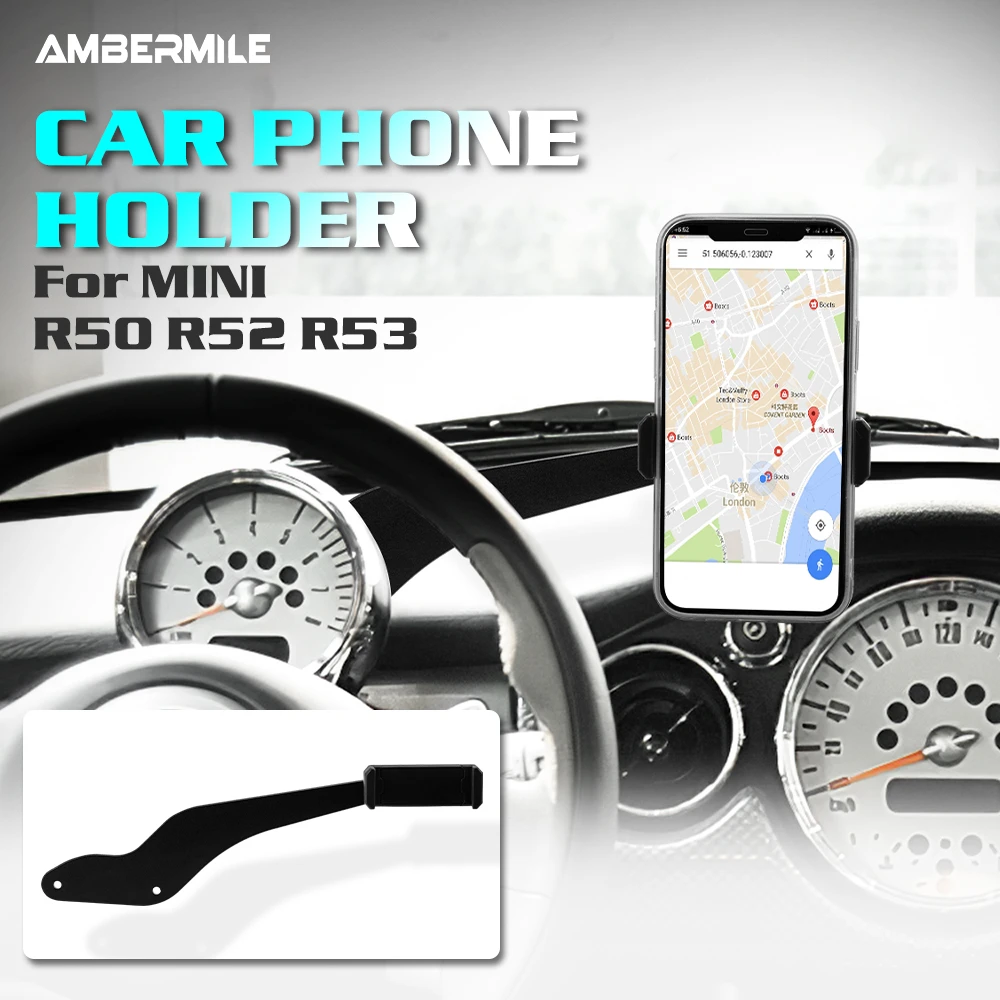 Ambermile Car Steering Wheel Mobile Phone Holder For Mini Cooper R50