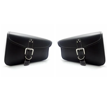 

Motorcycle Swing Arm Saddlebag PU Waterproof Saddlebag Motorcycle Side Luggage Tool Bag Black