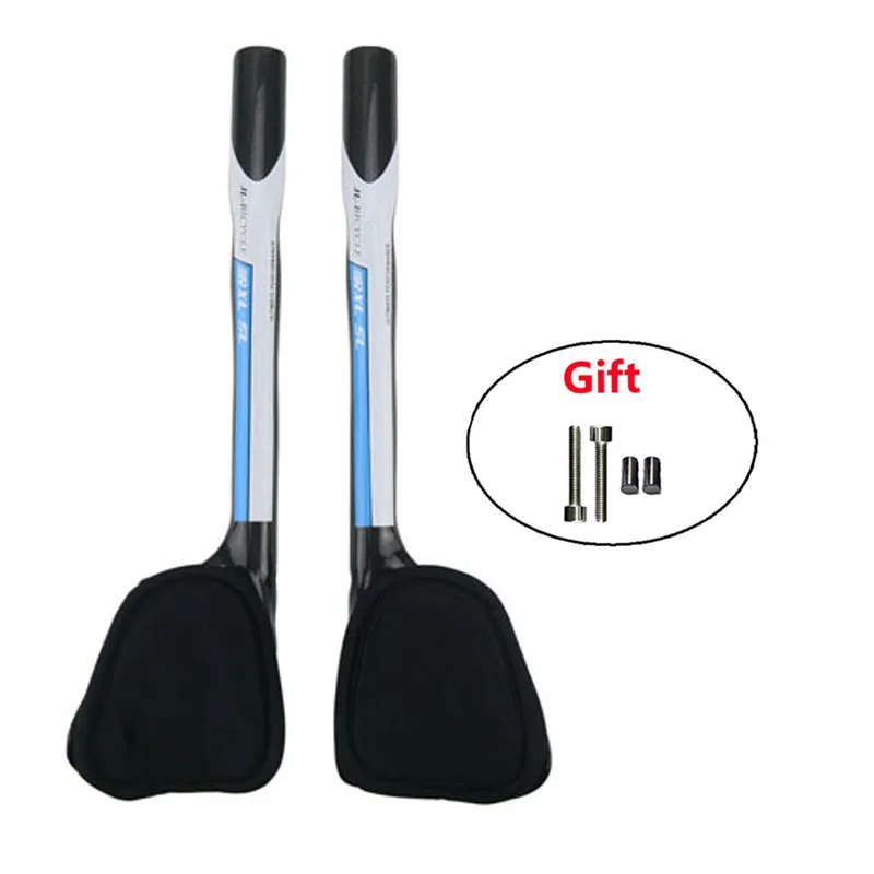 Blue 3K glossy RXL SL с инициалами велосипеда расширитель 340 мм Дорожный велосипед карбоновая Аэро бары труба из углеродистого волокна 3K глянцевый/матовый черный Грипсы для велосипеда TT штанга заканчивается - Цвет: Blue 3K glossy