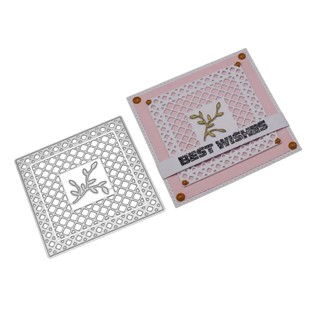 

DishyKooker New 2018 Mesh Background Metal Cutting Dies Stencil DIY Scrapbooking Embossing Album Paper Card Craft
